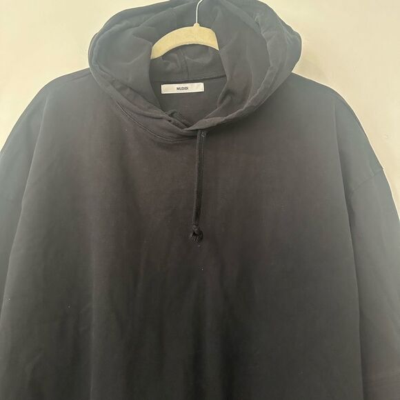 MUDIDI Free Black Men’s Layered Hoodie Sweatshirt - Picture 3 of 9